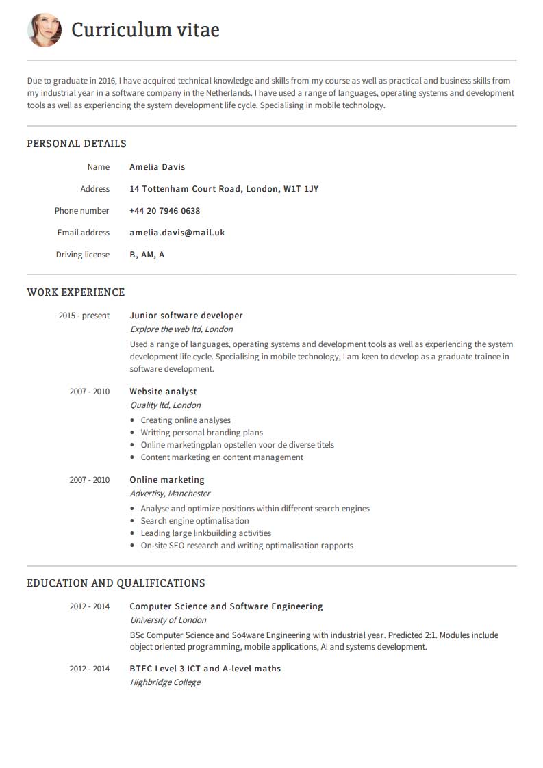 Buat cv online gratis